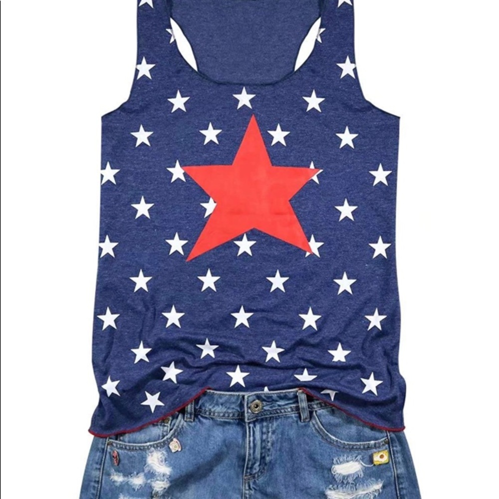 Star Print Tank Top